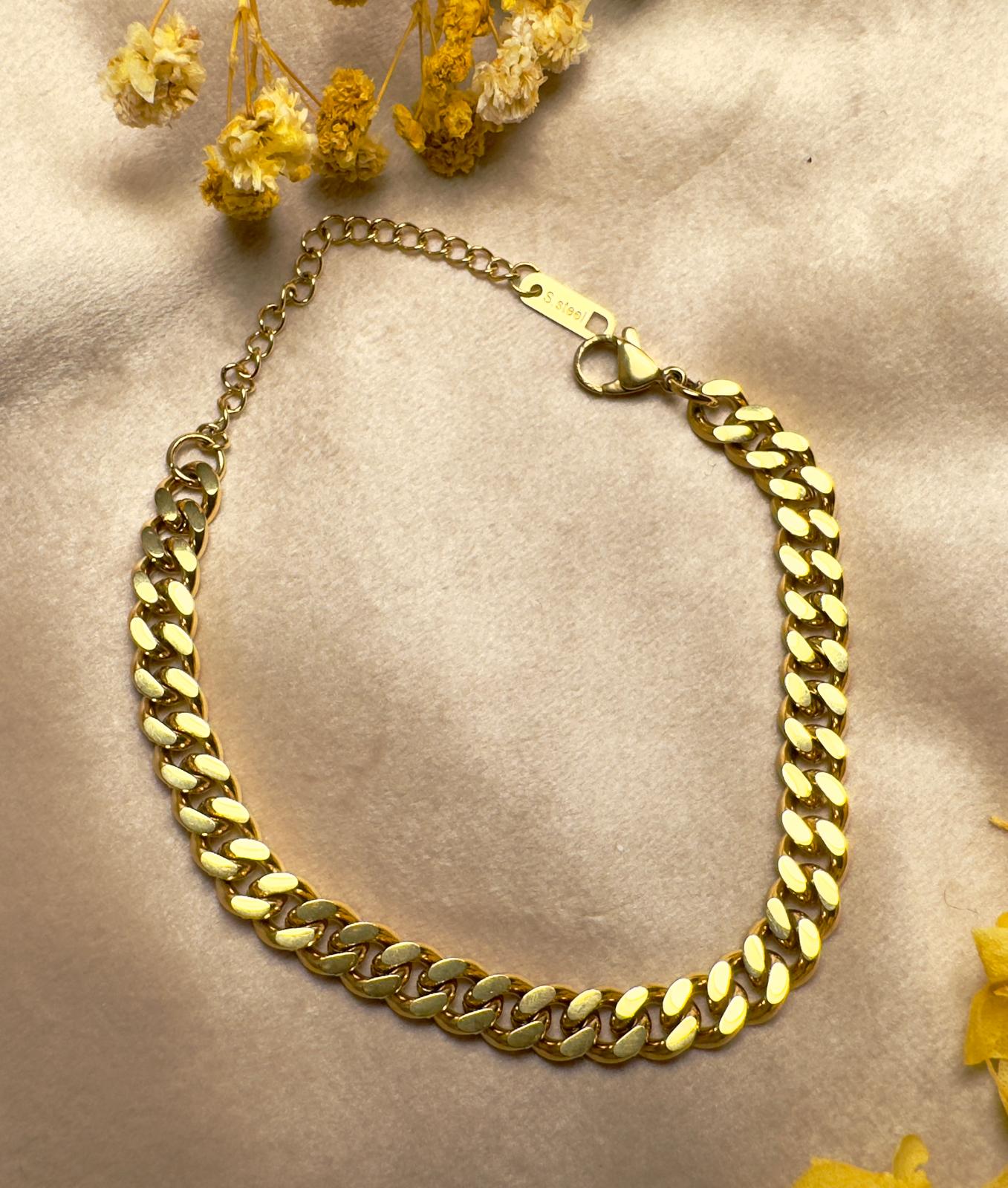 Pulsera Dorada Acero Inoxidable – Lujo Sutil para Cada Día | Eternal Jewelry
